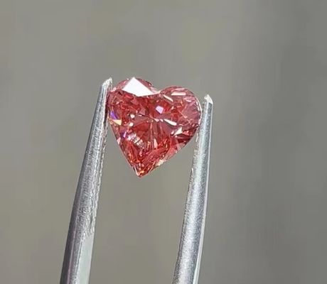 1.15ct συνθετικό CVD ρόδινο καρδιών τεχνητό εργαστήριο περικοπών διαμαντιών λαμπρό που αυξάνεται