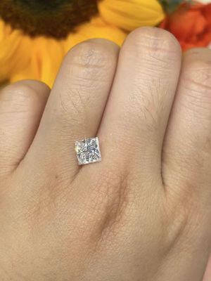 1-1.99Carat άχρωμα χαλαρά πριγκηπισσών στηρίγματα διαμαντιών περικοπών αυξημένα εργαστήριο
