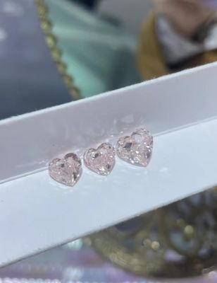 Καρδιά Ροζ Διαμάντια Καλλιεργημένα Εργαστήριο Μεγαλωμένα Διαμάντια για Κολιέ Δαχτυλίδια Κεραυνό