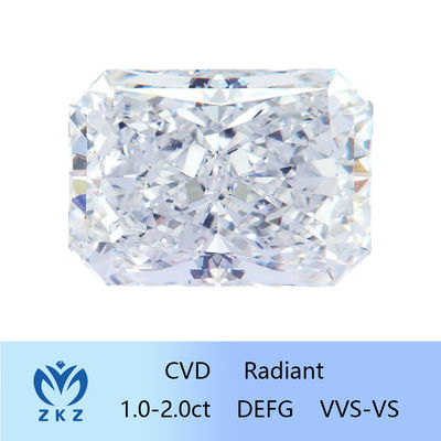 Χωρίς χρώμα 10 Mohs Radiant Cut Εργαστηριακά καλλιεργημένα φανταχτερά διαμάντια VS-VVS Διαύγεια