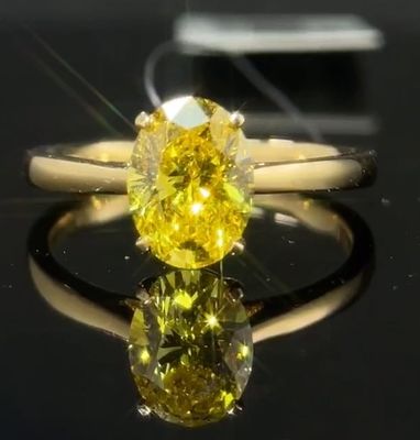 1.59ct Εργαστήριο Διαμάντι Κοσμήματα Οβάλ Κόψιμο Διαμάντι Δαχτυλίδι Φανσάζια Ζαλάτι Κλασικό Στυλ